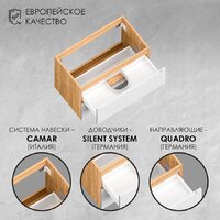 ЗОВ Тумба под умывальник Дион 80 D80LHO0M9003MKV5-LDSPW (белый матовый/дуб) Image #9