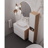 ЗОВ Тумба под умывальник Дион 80 D80LHO0M9003MKV5-LDSPW (белый матовый/дуб) Image #15