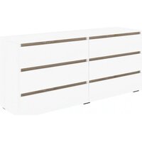 Кортекс-мебель Бари 160 6ш (белый/белый/дуб сонома)