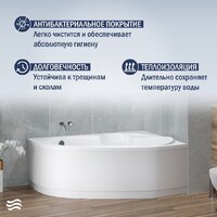 Lauter Valencia 160x105 2102160R (с каркасом и сифоном 21Y11021 матовый черный) Image #6