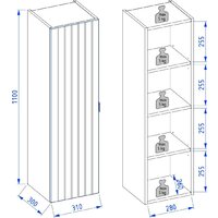 Lauter Шкаф-полупенал Навесной Melisa (серо-зеленый п/мат) Image #9