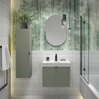 Lauter Шкаф-полупенал Навесной Melisa (серо-зеленый п/мат) Image #4