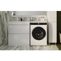 Symbolite Тумба с умывальником Даллас 140 Люкс Plus 2 ящика + Даллас 140x48.2 (левый, белый)