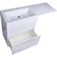  Symbolite Тумба с умывальником Даллас 140 Люкс Plus 2 ящика + Даллас 140x48.2 (левый, белый) - Превью изображения №6 — Интернет-Магазин TECNO.BY