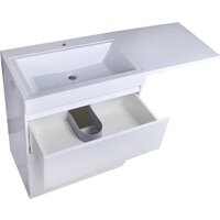  Symbolite Тумба с умывальником Даллас 140 Люкс Plus 2 ящика + Даллас 140x48.2 (левый, белый) - Превью изображения №4 — Интернет-Магазин TECNO.BY