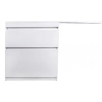  Symbolite Тумба с умывальником Даллас 140 Люкс Plus 2 ящика + Даллас 140x48.2 (левый, белый) - Превью изображения №2 — Интернет-Магазин TECNO.BY