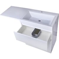  Symbolite Тумба с умывальником Даллас 140 Люкс Plus 2 ящика + Даллас 140x48.2 (левый, белый) - Превью изображения №5 — Интернет-Магазин TECNO.BY