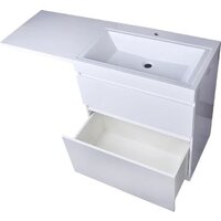 Symbolite Тумба с умывальником Даллас 140 Люкс Plus 2 ящика + Даллас 140x48.2 (левый, белый) - Превью изображения №7 — Интернет-Магазин TECNO.BY