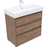  Aquanet Тумба под умывальник Nova Lite 85 302477 (дуб рустикальный) - Превью изображения №7 — Интернет-Магазин TECNO.BY