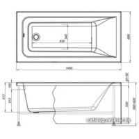 Aquanet Bright 145x70 (с каркасом) Image #5