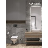 Унитаз подвесной Cersanit Carina New Clean On с инстал. Link Pro (с кнопкой Twins 63534 черный/золото) - Превью изображения №15 — Интернет-Магазин TECNO.BY