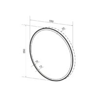 Wellsee Зеркало с фронтальной LED-подсветкой 7 Rays' Spectrum 172201790, 55 x 55 см (с сенсором и регулировкой яркости освещения) Image #9