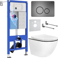 Roxen Antares Black в комплекте с инсталляцией StounFix Dual Fresh 6 в 1 964894 (кнопка: оружейная сталь) Image #2