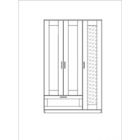 Mio Tesoro Сириус 3-х створчатый 1 ящик 2.02.01.030.3 (дуб сонома) Image #5
