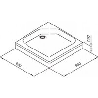 Triton Тау-Блэк 90x90 (черный, с поддоном) Image #3