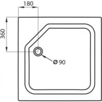 Triton Тау-Блэк 90x90 (черный, с поддоном) Image #4