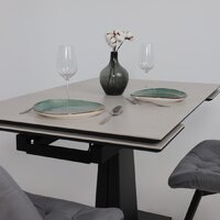 Lepremo AV 2119 МДФ+керамика раздвижной 1200-1800x800 (серый матовый Carmen Light Grey/черный) Image #16