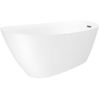 Wellsee Panta Rei 168x73 23720103R (отдельностоящая ванна белый глянец, экран, ножки, сифон-автомат матовый черный) Image #2