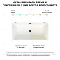 Wellsee FR.Euphoria 166x77,5 230101004 (отдельностоящая ванна белый глянец, экран, ножки золото, сифон-автомат золото) Image #7