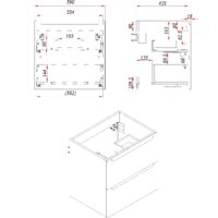 ЗОВ Тумба под умывальник Дион 60 D60LWP0M9003MKV5-HPL38T (туя/белый матовый) Image #4