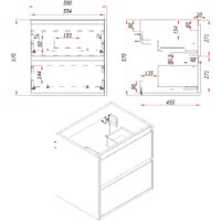 ЗОВ Тумба под умывальник Парма 60 P60LA0MAMC1B (аттик) Image #3