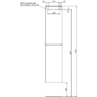 Aquanet Шкаф-пенал Вега 35 329126 (белый глянец) Image #9