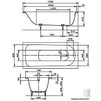 Kaldewei Saniform Plus 373-1 170x75 (с ножками) Image #7