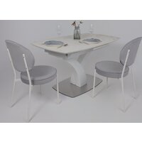 Аврора Нотр Дам Moderne 1400/1800x850 (камень белый Calacata vagli/белый муар) Image #11