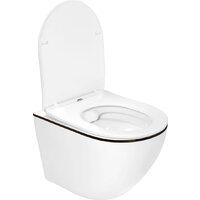 Унитаз подвесной Roxen Antares Black в комплекте с инсталляцией StounFix Dual Fresh 6 в 1 964862 (кнопка: оружейная сталь) - Превью изображения №8 — Интернет-Магазин TECNO.BY