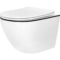 Унитаз подвесной Roxen Antares Black в комплекте с инсталляцией StounFix Dual Fresh 6 в 1 964862 (кнопка: оружейная сталь) - Превью изображения №7 — Интернет-Магазин TECNO.BY