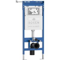 Унитаз подвесной Roxen Antares Black в комплекте с инсталляцией StounFix Dual Fresh 6 в 1 964862 (кнопка: оружейная сталь) - Превью изображения №5 — Интернет-Магазин TECNO.BY