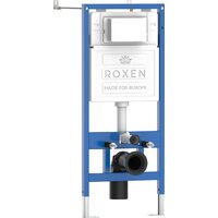 Унитаз подвесной Roxen Antares Black в комплекте с инсталляцией StounFix Dual Fresh 6 в 1 964862 (кнопка: оружейная сталь) - Превью изображения №4 — Интернет-Магазин TECNO.BY