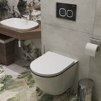 Унитаз подвесной Roxen Antares Black в комплекте с инсталляцией StounFix Dual Fresh 6 в 1 964862 (кнопка: оружейная сталь) - Превью изображения №14 — Интернет-Магазин TECNO.BY