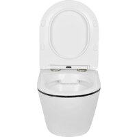Унитаз подвесной Roxen Antares Black в комплекте с инсталляцией StounFix Dual Fresh 6 в 1 964862 (кнопка: оружейная сталь) - Превью изображения №13 — Интернет-Магазин TECNO.BY