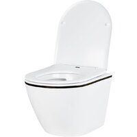 Унитаз подвесной Roxen Antares Black в комплекте с инсталляцией StounFix Dual Fresh 6 в 1 964862 (кнопка: оружейная сталь) - Превью изображения №10 — Интернет-Магазин TECNO.BY