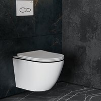 Унитаз подвесной Roxen Antares Black в комплекте с инсталляцией StounFix Dual Fresh 6 в 1 964862 (кнопка: оружейная сталь) - Превью изображения №15 — Интернет-Магазин TECNO.BY