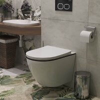 Унитаз подвесной Roxen Antares Black в комплекте с инсталляцией StounFix Dual Fresh 6 в 1 964862 (кнопка: оружейная сталь) - Превью изображения №16 — Интернет-Магазин TECNO.BY