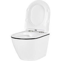 Унитаз подвесной Roxen Antares Black в комплекте с инсталляцией StounFix Dual Fresh 6 в 1 964862 (кнопка: оружейная сталь) - Превью изображения №11 — Интернет-Магазин TECNO.BY