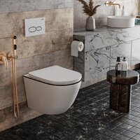 Унитаз подвесной Roxen Antares Black в комплекте с инсталляцией StounFix Dual Fresh 6 в 1 964862 (кнопка: оружейная сталь) - Превью изображения №17 — Интернет-Магазин TECNO.BY