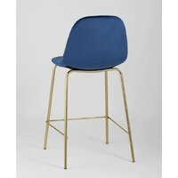 Stool Group Валенсия SN полубарный OS-001CB HLR-64 (велюр синий/ножки золото) Image #6