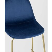 Stool Group Валенсия SN полубарный OS-001CB HLR-64 (велюр синий/ножки золото) Image #8