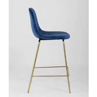 Stool Group Валенсия SN полубарный OS-001CB HLR-64 (велюр синий/ножки золото) Image #4
