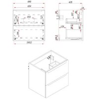  ЗОВ Тумба под умывальник Дион 70 D70LWP0M9003MKV5-LDSPW (белый матовый) - Превью изображения №13 — Интернет-Магазин TECNO.BY