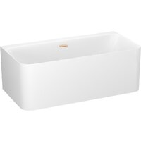 Wellsee Clermont 150x73 28260104R (пристенная ванна белый глянец, экран, ножки, сифон-автомат золото) Image #2