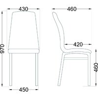 AksHome Adele (экокожа, черный APU-004/хром) Image #5