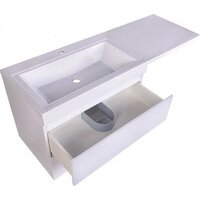  Symbolite Тумба с умывальником Даллас 140 Люкс Plus + Даллас 140x48.2 (подвесная, левый, белый) - Превью изображения №4 — Интернет-Магазин TECNO.BY
