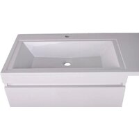  Symbolite Тумба с умывальником Даллас 140 Люкс Plus + Даллас 140x48.2 (подвесная, левый, белый) - Превью изображения №3 — Интернет-Магазин TECNO.BY