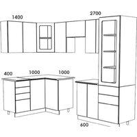 Артём-Мебель София СН-114 со стеклом МДФ 1.4x2.7 (дуб полярный) Image #2