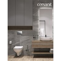 Унитаз подвесной Cersanit Carina New Clean On с инстал. Link Pro (с кнопкой Twins 63523 хром глянцевый) - Превью изображения №15 — Интернет-Магазин TECNO.BY