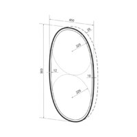 Wellsee Зеркало с фронтальной LED-подсветкой 7 Rays' Spectrum 172201970, 45 x 90 см (с сенсором и регулировкой яркости освещения) Image #10